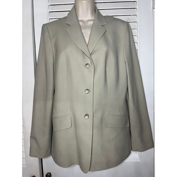 Lands' End Jackets & Blazers - Lands' End classic khaki wool blazer size 10 Tall Perfect condition Preppy class